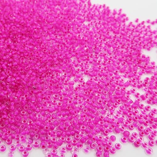 Rose Red 8/0 Pony Beads, 6000pcs 3mm Glass Round Beads for Bracelets, Necklaces, Jewelry Making - color: Rose Red, size: 3mm - 6000Pcs