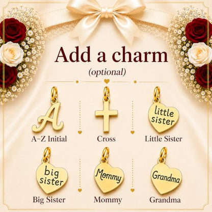 Baby Crystals Personalized Red Bracelet for Protection –Baby Jewelry for Girls | 14K Gold-Plated or Sterling Silver Initial Charm Bracelet | Baptism, Birthday Gifts - style: Initial 14K Gold Plated