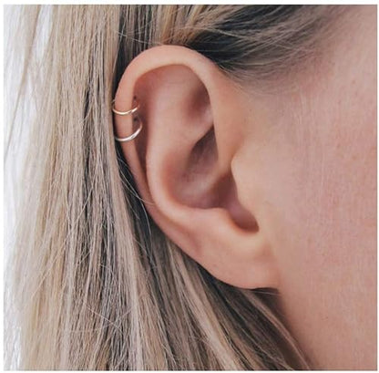 MILACOLATO 4Pcs 925 Sterling Silver Ear Cuffs for Women 14K Gold Plated Adjustable Ear Cuffs Non Piercing Minimalist Ear Cuff Earrings Fake Helix Cartilage Clip on Earrings Hypoallergenic - color: Gold