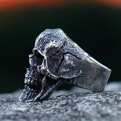 2023 Skull Ring Cool Evil Death Punk Rock Stainless Steel Rings Aly Style Jewelry - style: R1023