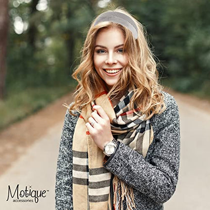 2 Tone Velvet and Houndstooth 2 inch Padded Headband - Gray - color: Gray Houndstooth
