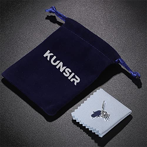 KUNSIR Charms Beads fits Pandora Charm bracelets for Woman 925 Sterling Silver Dangle Pendant Bead Jewelry Beads Gifts Happy Birthday Charms for Women Bracelet&Necklace - style: Devil's Eye Palm Charm