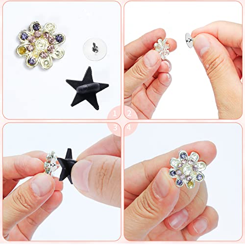 200pcs Black Rubber Pin Backs with 200pcs Blank Pins Star Shape Butterfly Clutch Tie Tacks Backings Pin Holder Keepers for Lapel Pins DIY Accessory - color: Black-star