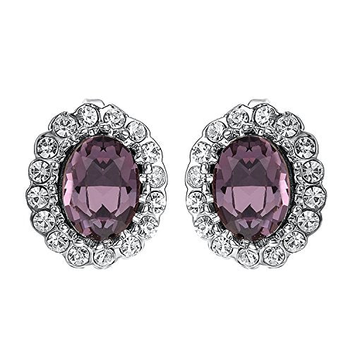 Yoursfs Vintage Crystal Clip On Earrings For Women Platinum Plated Rhinestone Clip On Earrings Non Pierced Oval Shap Cubic Zirconia Earring Hypoallergenic Jewelry - style: Vintage Crystal Earrings