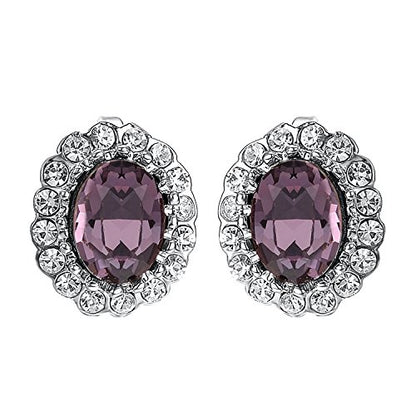 Yoursfs Vintage Crystal Clip On Earrings For Women Platinum Plated Rhinestone Clip On Earrings Non Pierced Oval Shap Cubic Zirconia Earring Hypoallergenic Jewelry - style: Vintage Crystal Earrings