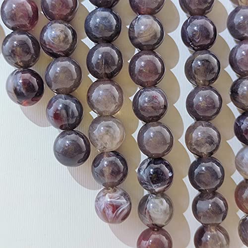 Coiris Boho African Wooden or Acrylic Beaded Bib Statement Necklace Strands Layered Cluster Chunky Collar Choker Wood Necklace for Women Fashion Costume Jewelry - color: Dark Purple Grey