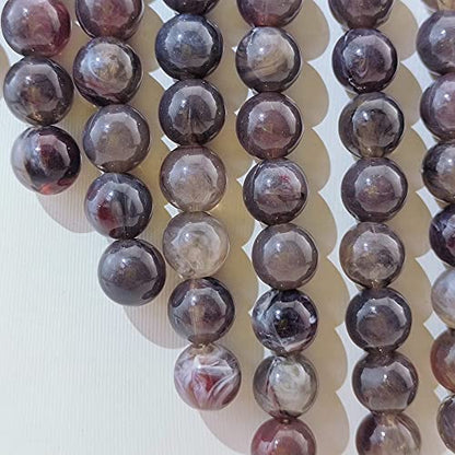 Coiris Boho African Wooden or Acrylic Beaded Bib Statement Necklace Strands Layered Cluster Chunky Collar Choker Wood Necklace for Women Fashion Costume Jewelry - color: Dark Purple Grey