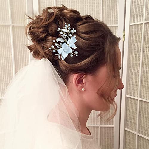 Wedding Hair Comb Clip, Wedding Hair Accessories for Brides, Crystal Bridal Hair Accessories Headpieces for Women, Girl, Party, Prom, (Style B) - style: Style B