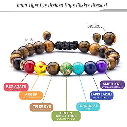 Men Women 8mm Lava Rock Beads Chakra Bracelet - color: set5