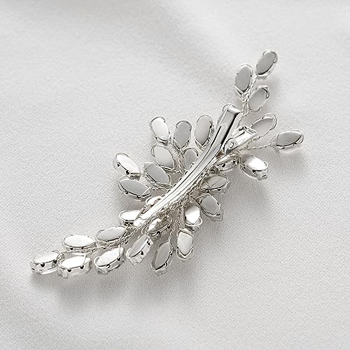 SWEETV Rhinestone Bride Wedding Hair clip Silver Crystal Bridal Hair comb Sparkly Hair Piece Gem Hair Accessories for Women/Girls & Brides/Bridesmaids | Rhinestone Crystal Sparkly Bridal Hair Pieces Gem Wedding Hair Accessories Bridal Hair Accessories for