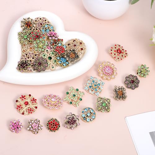 12pcs Women Brooches Bulk Set,Rhinestone Crystal Vintage Brooch Pins,Retro Broches Pin for Women Mother's Day Gifts Christmas Gifts - style: Classical