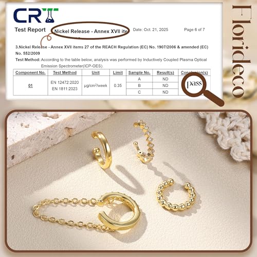 Florideco 4Pcs Ear Cuffs Non-Piercing for Women Dainty 14K Gold Plated Clip On Cartilage Earrings Hypoallergenic Huggie Hoop Cuffs Fake Earings for Non Pierced Ears - color: Beaded-14K Gold Plated