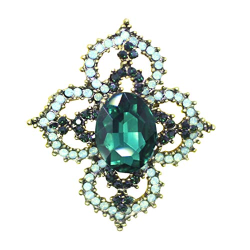 Brooch Pins for Women Girls Fashion Flower Crystal Rhinestone Pearl Jewelry - color: Color 4