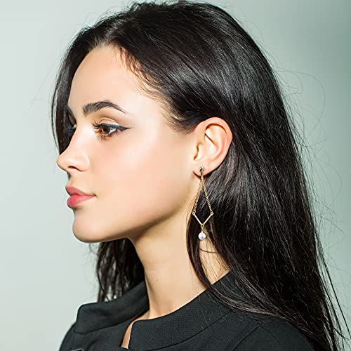 Hicarer 12 Pairs Clip on Earrings Dangle Drop Dangle Earrings Set Bohemian Tassel Pendant Plated Ear Non Piercing for Women Jewelry Gifts Wedding Party - color: Golden