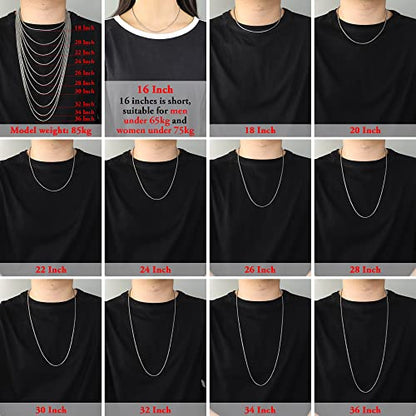 Square Rolo Chain Necklace Stainless Steel Round Box Necklace for Men & Women - size: 22 Inches, style: 3 mm Wide