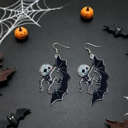 4th of July Earrings,Patriotic Dangle Stud for Women, Fourth of July Jewelry for Veterans Day - color: SKULL01