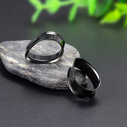Gauges Ears Plugs and Tunnels Double Flared Earrings Upgrade Tear Drop Piercing 1 Pair Gift Packing Stretchers 0g to 1 Inch. - color: Black, size: 1"(25mm)