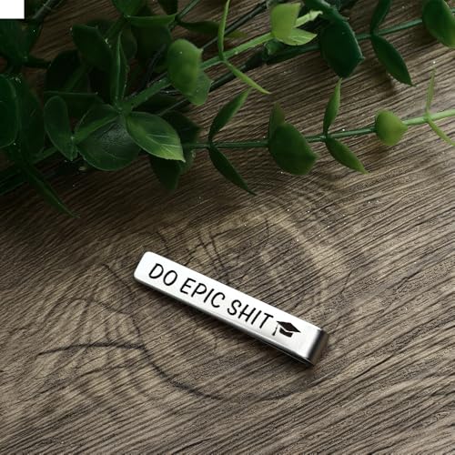 Bicfuiot Father's Day Christmas Birthday Valentines Graduation Gifts for Boyfriend Dad Uncle Grandpa Husband Son,Tie Clips - style: Graduation