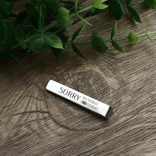 Funny Tie Clip Gag Gifts Funny Adult Dark Humor Gifts Stupid Inappropriate for Men Christmas Gift Birthday Presents Novelty Stainless Steel Tie Pin Bar Valentines Day Fathers Gift for Guys Boyfriend Coworkers