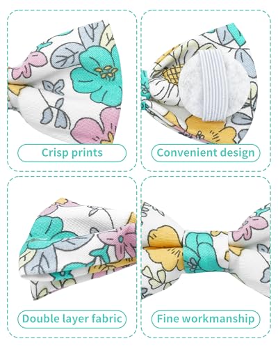 PET SHOW 5 Pack Floral Small Dog Bow Ties Sliding Collar Attachments Puppy Cats Spring Bowties for Medium Dogs Daisy Rose Bowknots Party Holiday Pet Grooming Accessories - size: S/M