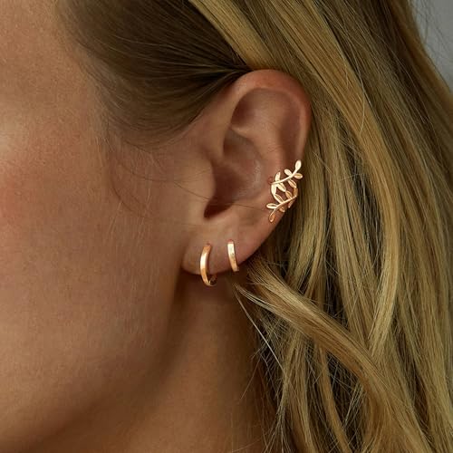 Ear Cuffs Non Piercing Ear Cuff Earrings for Women Gifts Trendy Stuff Clip on Cartilage Earrings Stacks Fake Earrings Jewelry Gifts - color: G:3pcs Cross gold cuff earrings