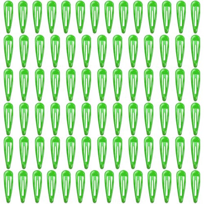 ELANE 80 Pcs Metal Snap Hair Clips for Women,Small Snap Barrettes for Women Girls Thick Fine Hair (Green) - color: Green