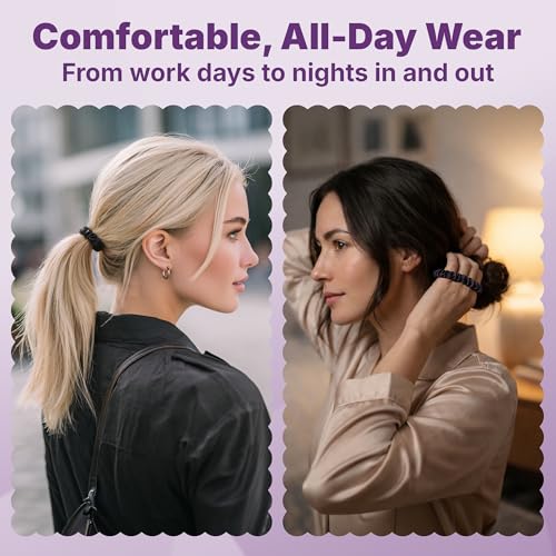 Goody Ouchless Quarter Inch Satin Scrunchies, Frizz Fighting, No Damage Scrunchies, All Hair Types, Gentle, Secure & Creaseless Hair Ties for Day and Overnight, Gifts for Women & Girls, 5 Ct, Black - style: Quarter Inch/Small