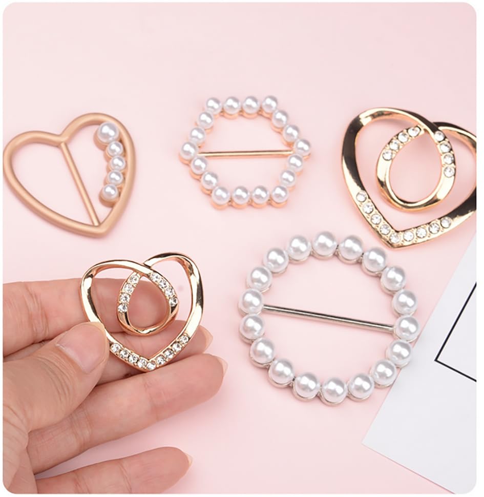 10PCS Scarf Ring Clip T-shirt Tie Clips Women Fashion Metal Circle Clips | DIY clothing clips,shirt clips,shirt clips to tighten,Clothing Ring Wrap Holder