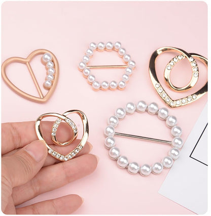 10PCS Scarf Ring Clip T-shirt Tie Clips Women Fashion Metal Circle Clips | DIY clothing clips,shirt clips,shirt clips to tighten,Clothing Ring Wrap Holder
