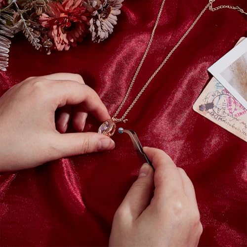 Memory Locket Charm Teardrop DIY Picture Photo Necklace Making Kit Chain Necklace Living Floating Glass Photo Frame Pendant for Women Men Wedding Christmas Jewelry Making - style: Teardrop