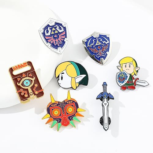 FEIMENG JEWELRY 7Pcs Game Series Enamel Pins Set - Collectible and Stylish Accessories for Fans, Pins for Backpack Bag Hat Clothes
