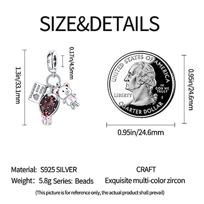 Pandach Animal Charm Bead fits Charms Bracelets for Woman-925 Sterling Silver Dangle Pendant Bead,Jewelry Beads Gifts for Women Bracelet&Necklace - style: Three Piece Charm Bear Bouquet