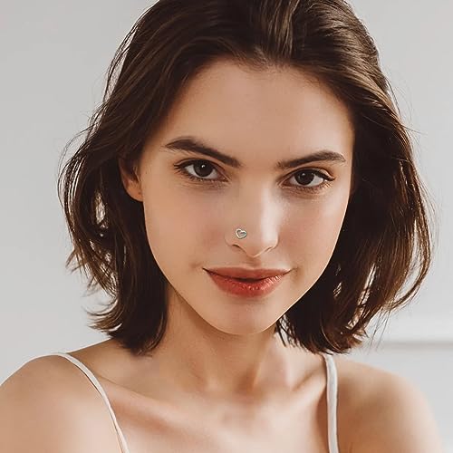 36-44 Pcs 18G 20G Nose Rings Studs Nose Rings for Women Nose Piercings Jewelry Surgical Stainless Steel Nose Studs Moon Star Heart Butterfly Hypoallergenic Body Piercing Jewelry for Women Men - color: 20G Colorful A-Screw- 44 Pcs