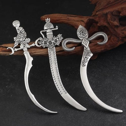 3PCS Sword Hair Pins for Women, Metal Hair Sticks Set, Viking Hair Accessories, Medieval Renaissance Hair Pin Set, Fantasy Pirate Decorative Hair Sticks for Bun Updo