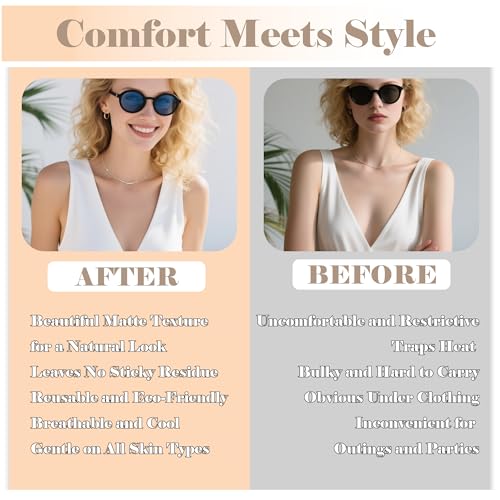 Reusable Nipple Covers with Piercing-Like Jewelry, Invisible Silicone Pasties for Women Nipple Covers for Party - color: Metal Ball