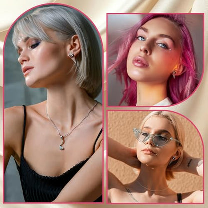 JieyueJewelry 50/54 Pcs Ear Stretching Kit 14G-00G | Acrylic Tapers & Plugs with Silicone Tunnels, Ear Gauges Expander Set Body Piercing Jewelry for Women and Men - color: Clear Colorful