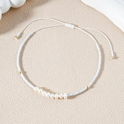 KELITCH Womens Pearl Bracelets Friendship Bracelet Handmade Miyuki Beads Charm Bracelet Holiday Gift - color: B5