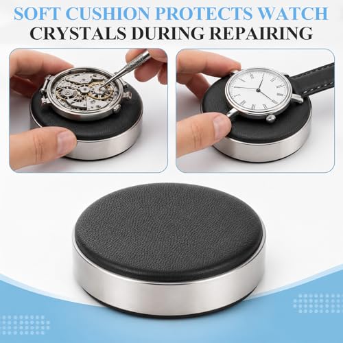 8 Pcs Watch Cleaning Kit includes Watch Cleaning Putty, Movement Cover, Waterproof Gasket Paste, Case Open Ball, Air Blower Blaster, Cushion Repair Tools for Watchmaker Watches & Jewelry Care Repair