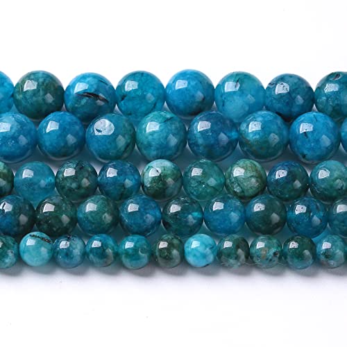 10MM 36PCS Blue Apatite Spacer Loose Beads for Jewelry Making DIY Bracelet Necklace - color: Apatite, size: 10mm