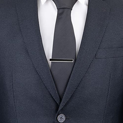 GWD Cufflinks and Tie Clip Set Personalized Cuff Links Business Wedding - style: Black-A