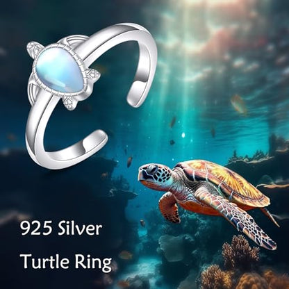 Celtic Knot/Mushroom/Ladybug Toe Rings Sterling Silver Irish Celtic Adjustable Toe Band Ring Pinky Rings Foot Jewelry for Women - style: Turtle