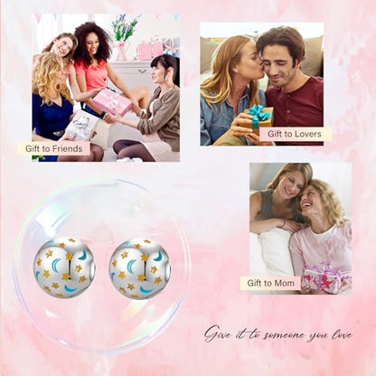 Clip Stopper Spacer Charms for Bracelets Necklaces, Compatible with Pandora,Jewery Making DIY - style: Spacer Glow-in-the-dark Stars and Moon