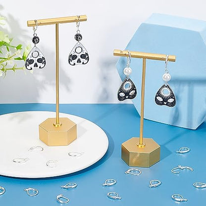 SUNNYCLUE 60Pcs 925 Sterling Silver Plated French Earring Hooks with Lever Backs for DIY Dangle Earrings - color: 1 Box 60pcs 925 Sterling Silver Plated Leverbacks