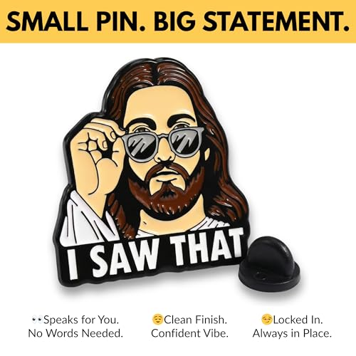 4Pcs Funny Jesus Enamel Pins Set - Humorous Christian Bible Verse Lapel Pins - Inspirational Faith-Based Accessories for Jackets, Backpacks, Hats - Collectible Religious Gifts