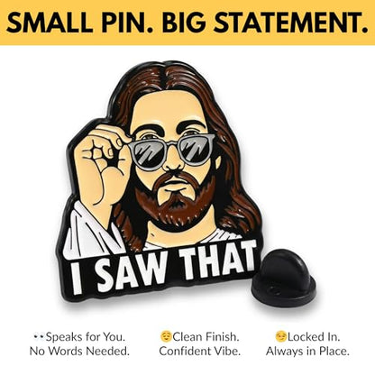 4Pcs Funny Jesus Enamel Pins Set - Humorous Christian Bible Verse Lapel Pins - Inspirational Faith-Based Accessories for Jackets, Backpacks, Hats - Collectible Religious Gifts