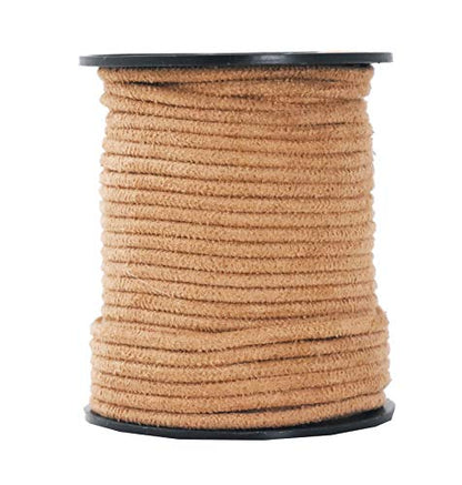 Mandala Crafts 3mm Round Rust Faux Suede Vegan Leather, Jewelry Making | 11 Yards Durable Leather Strings for Bracelets, Necklaces, Braiding, Dream Catchers, Chokers, Pendants & Lacing - color: Rust, size: Round 3mm 11 Yards