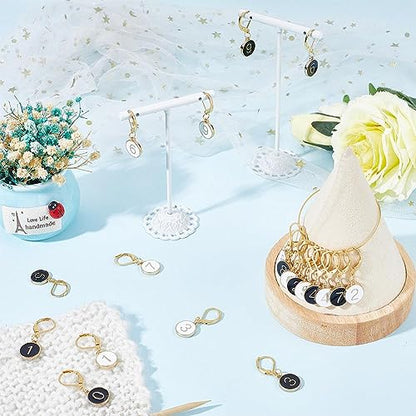 SUNNYCLUE 1 Box 20Pcs Number 1~9 Stitch Markers Charms Crochet Enamel Cute Removable Clip on Leverback Clasp Charm Locking Metal Knitting Markers for Weaving Sewing Knit Quilting DIY Zipper Pull - color: 20pcs Number 1~9 Stitch Markers With Upgraded Gift