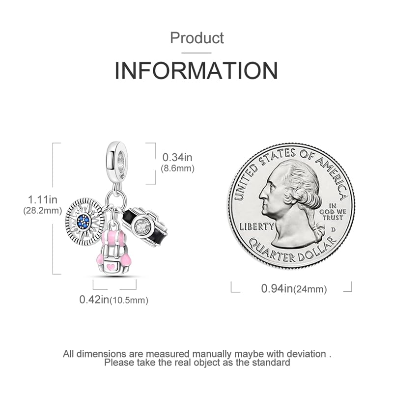 CYCUFF 925 Sterling Silver Charms Suitable for Bracelet Pendants Beads, Charm Necklaces Jewellery Gift for Women - color: Mountaineering Enthusiast Charm