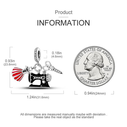 CYCUFF 925 Sterling Silver Charms Suitable for Charm Necklaces, Bracelet Pendants Beads Jewellery Gift for Women - color: Costume Design Charm