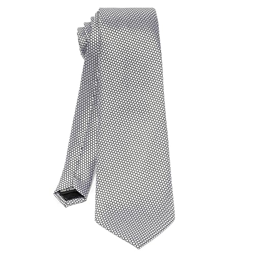 5PCS Mens Silk Tie, Pocket Square, Cufflinks, Drilled Tie Ring and Lapel Pin Set for Wedding Groom Party - color: Silver Gray Tie Set -105